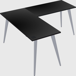 Modern l-shaped office desk