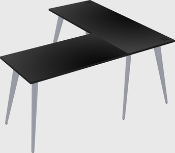 Modern l-shaped office desk