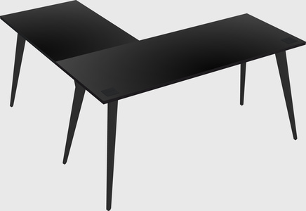 Modern l-shaped office desk