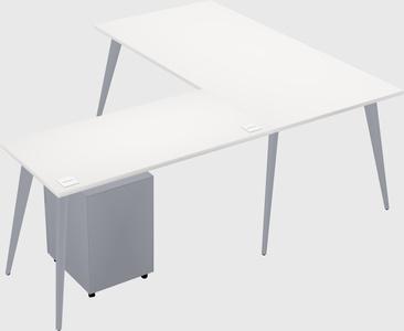 Modern l-shaped office desk