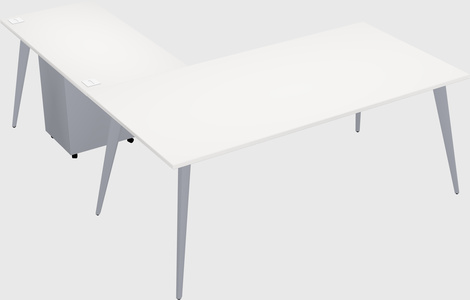 Modern l-shaped office desk