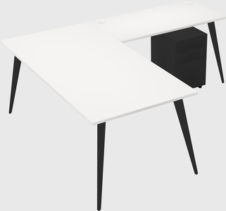 Modern l-shaped office desk