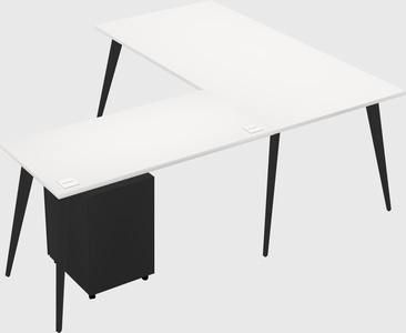 Modern l-shaped office desk