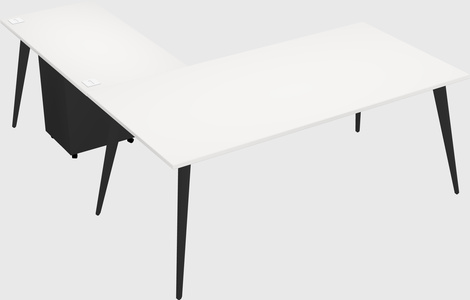 Modern l-shaped office desk