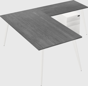 Modern l-shaped office desk