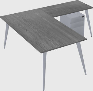 Modern l-shaped office desk