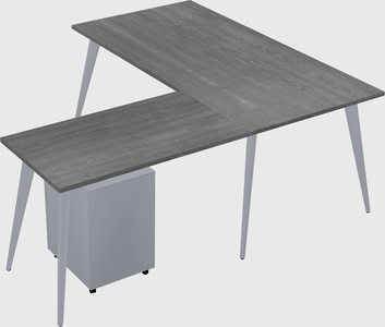 Modern l-shaped office desk