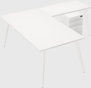 Modern l-shaped office desk