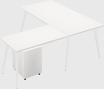 Modern l-shaped office desk