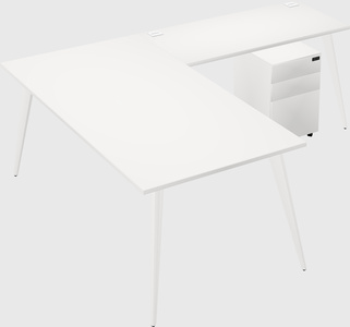 Modern l-shaped office desk