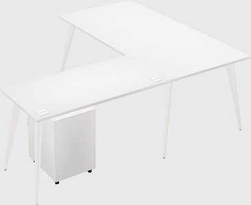 Modern l-shaped office desk
