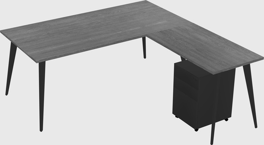 Modern l-shaped office desk