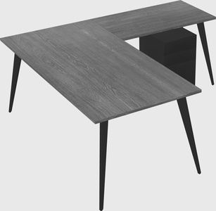 Modern l-shaped office desk