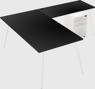 Modern l-shaped office desk