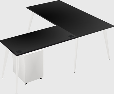 Modern l-shaped office desk