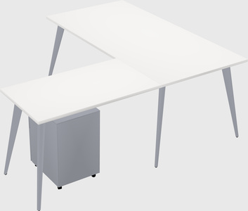 Modern l-shaped office desk