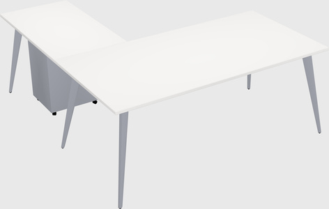 Modern l-shaped office desk