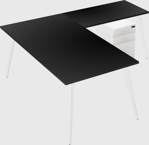 Modern l-shaped office desk