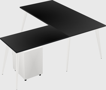 Modern l-shaped office desk