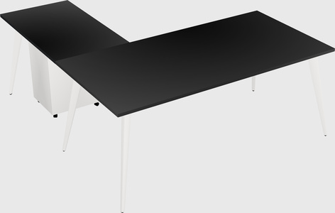 Modern l-shaped office desk