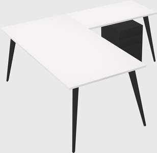 Modern l-shaped office desk