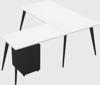 Modern l-shaped office desk