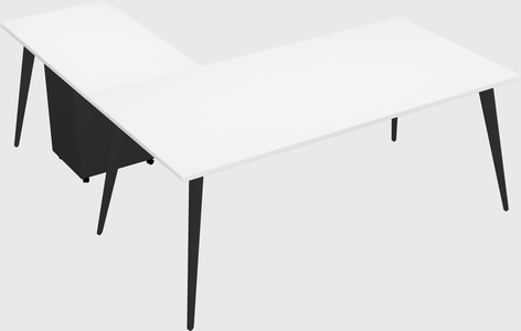 Modern l-shaped office desk