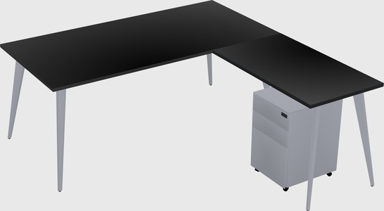 Modern L-shaped Office Desk