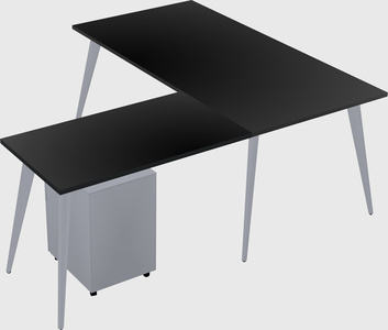 Modern l-shaped office desk
