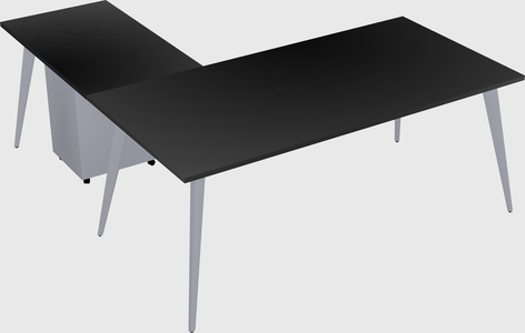 Modern l-shaped office desk