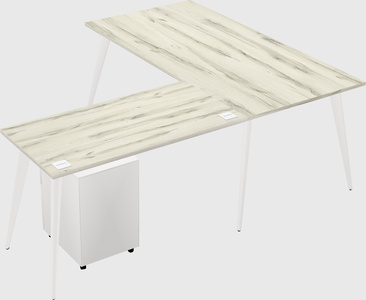 Modern l-shaped office desk