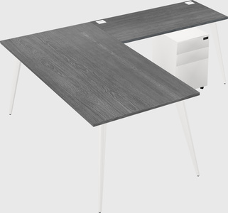 Modern l-shaped office desk