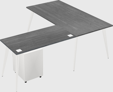 Modern l-shaped office desk