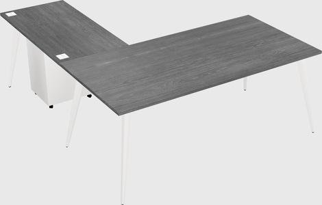 Modern l-shaped office desk