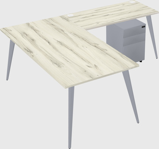 Modern l-shaped office desk