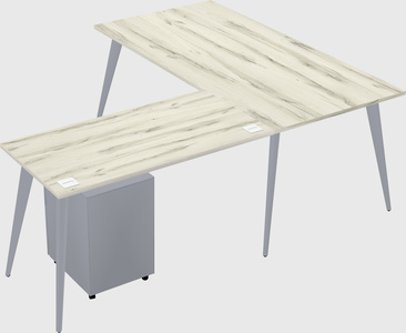 Modern l-shaped office desk