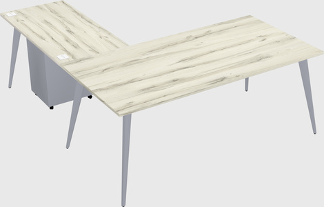 Modern l-shaped office desk