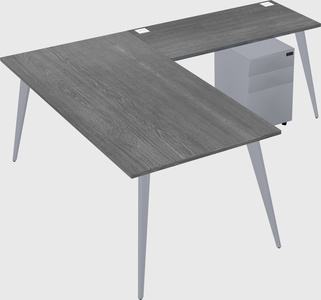 Modern l-shaped office desk