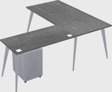 Modern l-shaped office desk