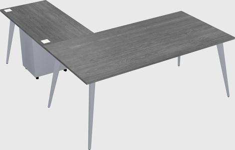 Modern l-shaped office desk