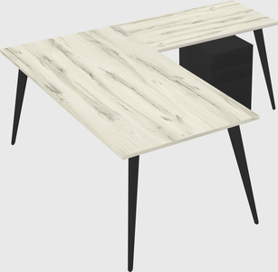 Modern l-shaped office desk