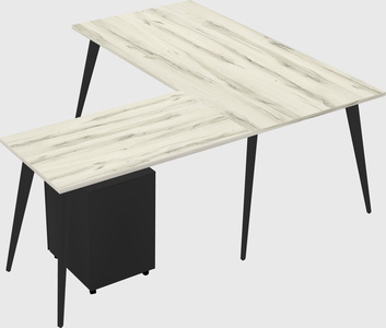 Modern l-shaped office desk