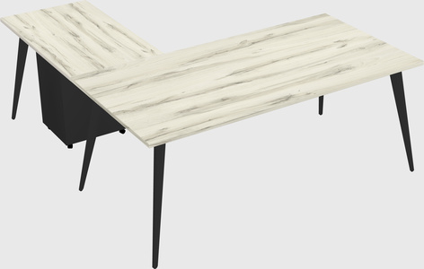 Modern l-shaped office desk