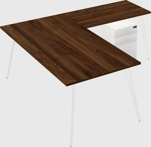 Modern l-shaped office desk