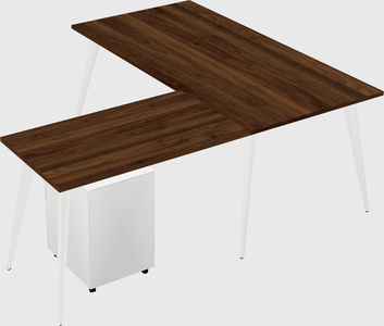 Modern l-shaped office desk