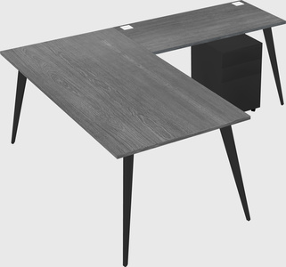 Modern l-shaped office desk