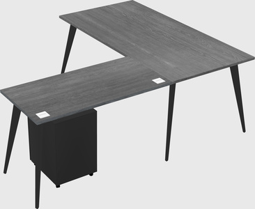Modern l-shaped office desk