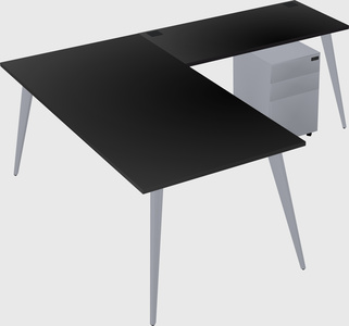 Modern l-shaped office desk