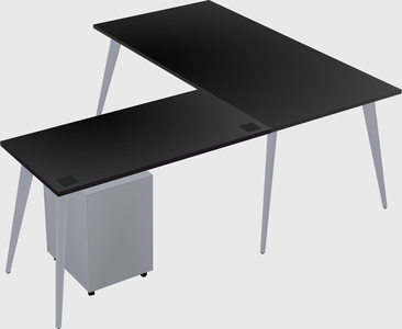 Modern l-shaped office desk