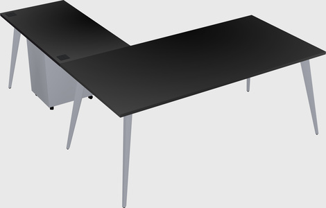 Modern l-shaped office desk